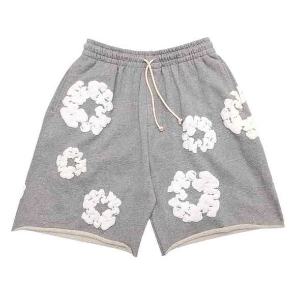 Denim Tears The Cotton Wreath Shorts Grey - Picture 1 of 3